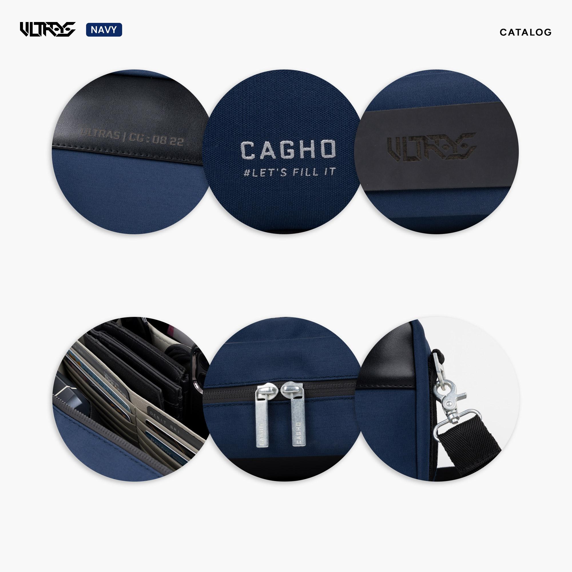 CAGHO l ULTRAS NAVY Color Series I Handbag I Slingbag I Clutch Bag I Anti Air I Anti Bara