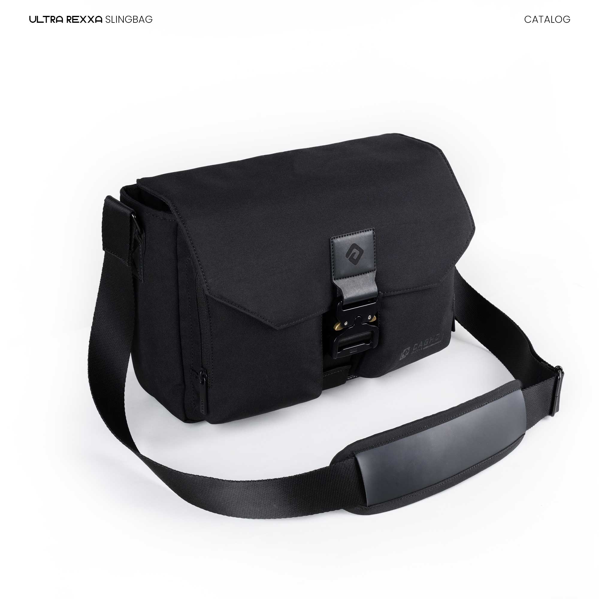 CAGHO I Ultra Rexxa Slingbag I Tas Pria Selempang Eksklusif Unisex Multifungsi I Tahan Air Bara Api