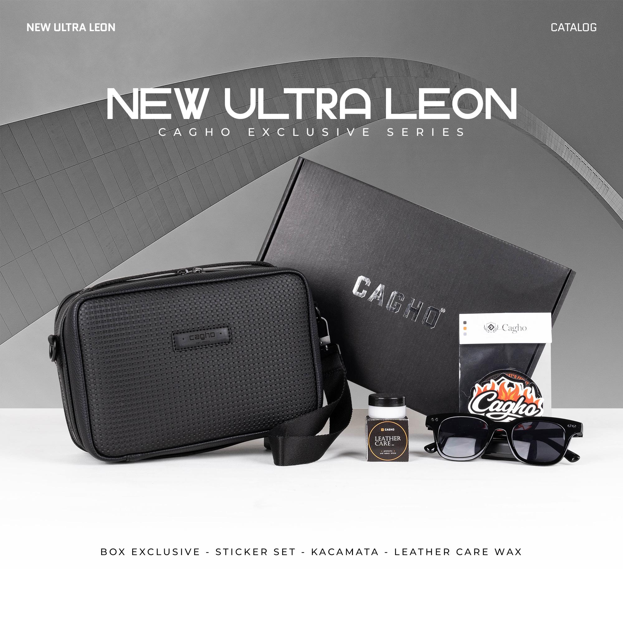 CAGHO New Ultra Leon Tas Selempang Pria Waterproof Handbag Clutch Slingbag Anti Air Tahan Bara Api