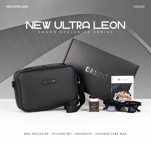 CAGHO New Ultra Leon Tas Selempang Pria Waterproof Handbag Clutch Slingbag Anti Air Tahan Bara Api
