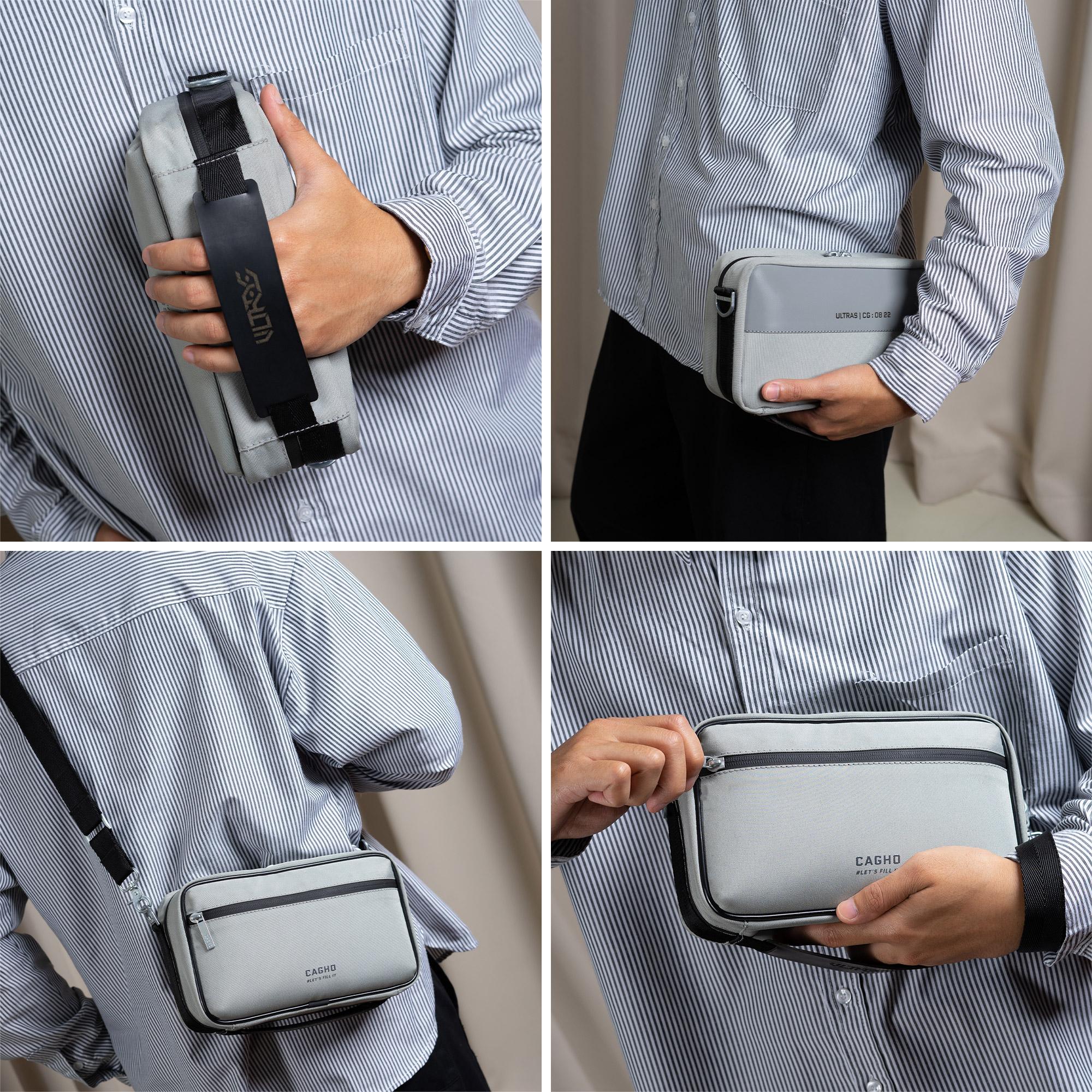 CAGHO l ULTRAS GREY Color Series I Handbag I Slingbag I Clutch Bag I Anti Air I Anti Bara