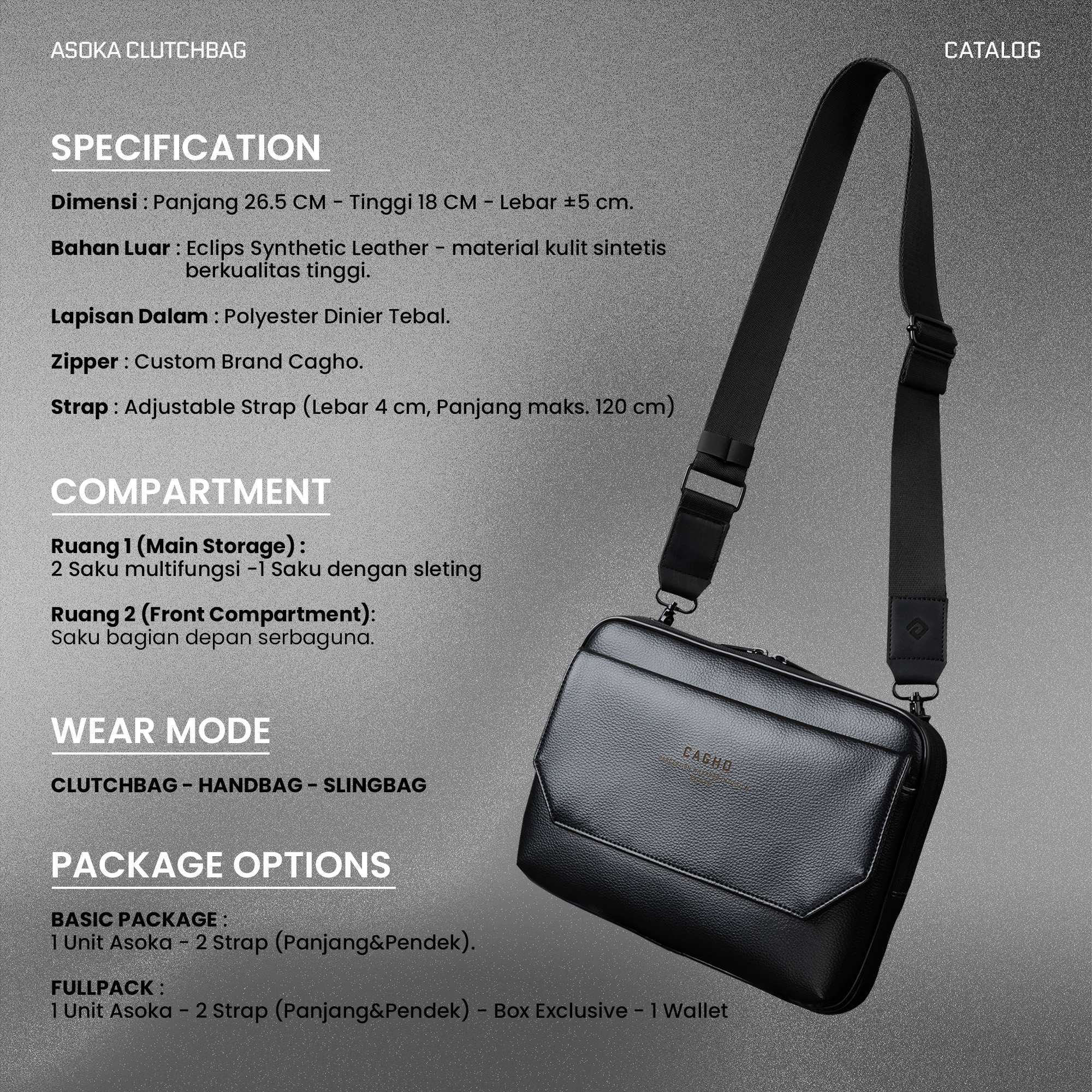 CAGHO I Asoka I Handbag Clucth Slingbag