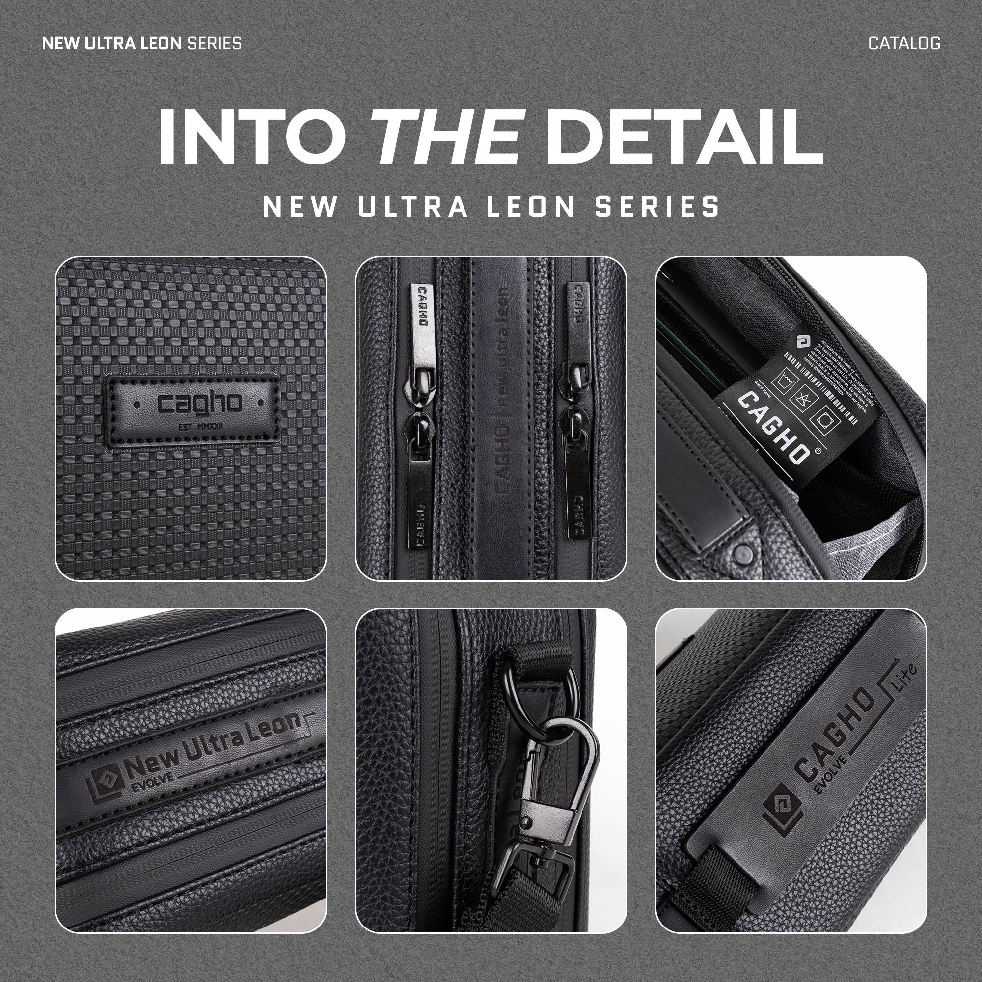 CAGHO New Ultra Leon Series Tas Selempang Pria Waterproof Handbag Clutch Slingbag Anti Air Tahan Bara Api