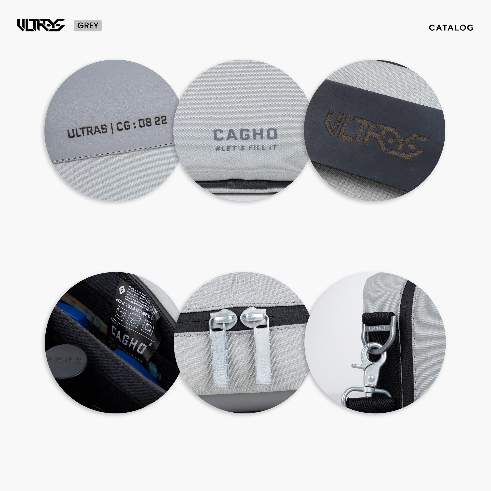 CAGHO l ULTRAS GREY Color Series I Handbag I Slingbag I Clutch Bag I Anti Air I Anti Bara