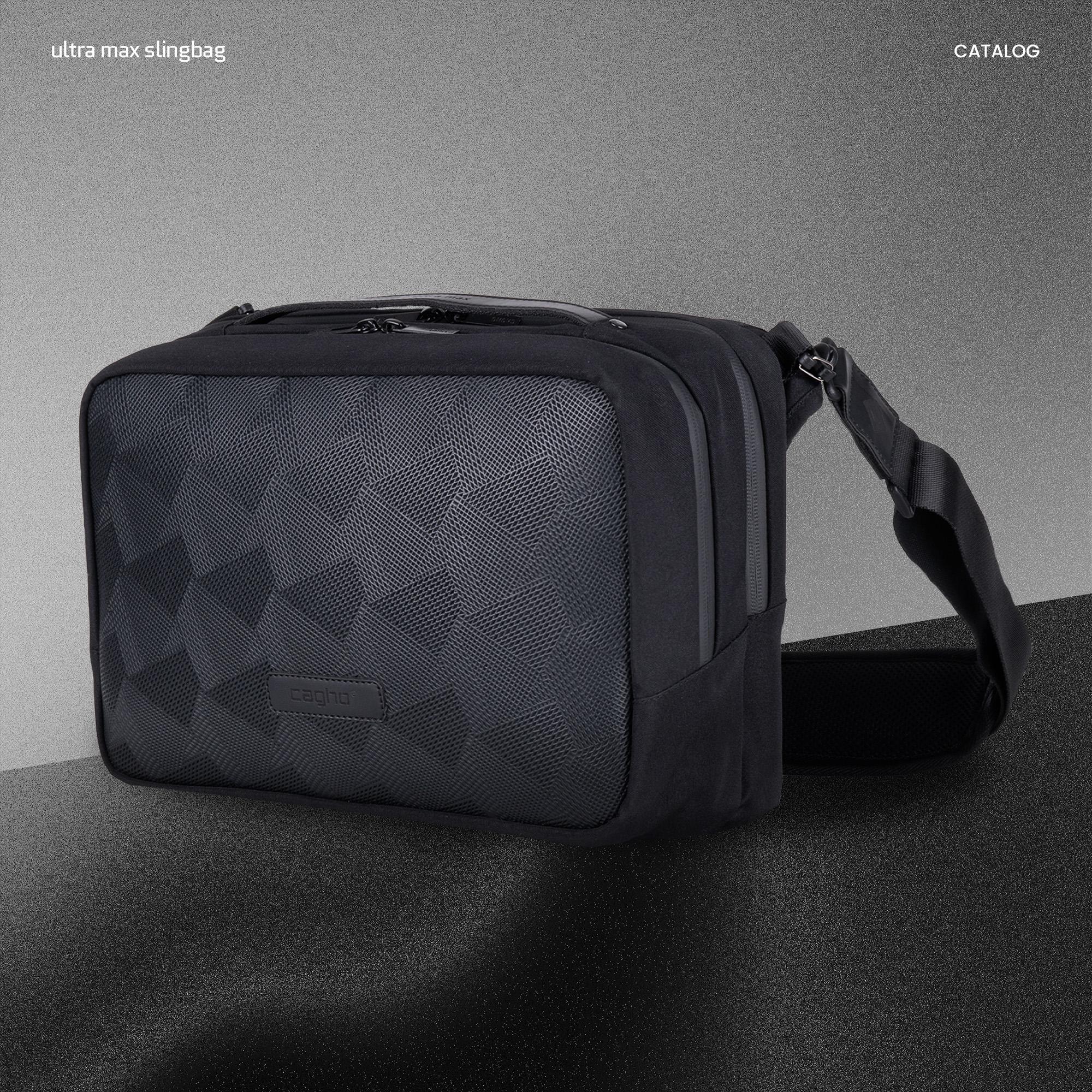 CAGHO I Slingbag Ultra Max I Tas Selempang Pria I Slingbag Tahan Air I Tas Ipad 13 inch Anti Bara l Tas Kerja