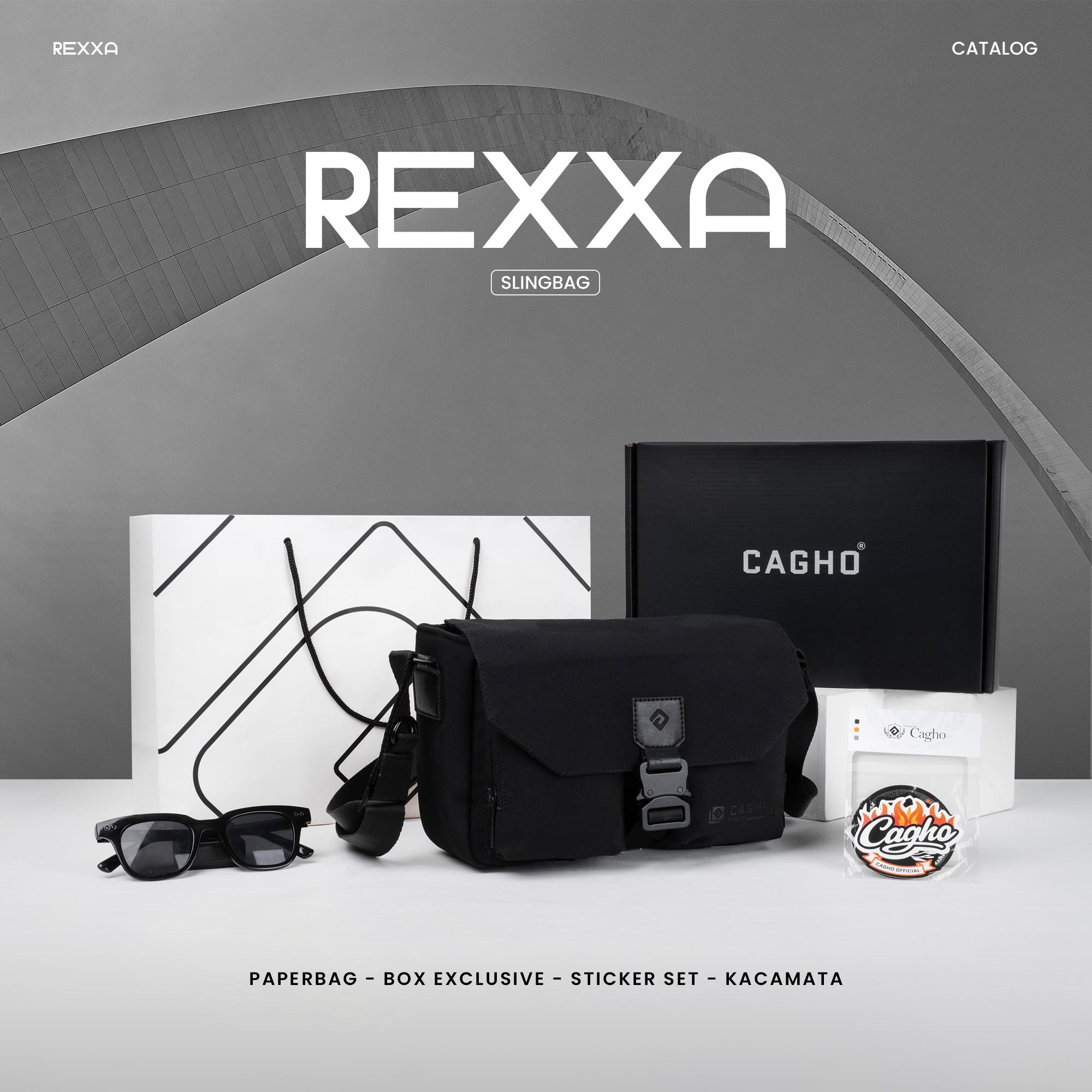 CAGHO I Rexxa Slingbag I Tas Pria Selempang Eksklusif Unisex Multifungsi I Tahan Air Bara Api