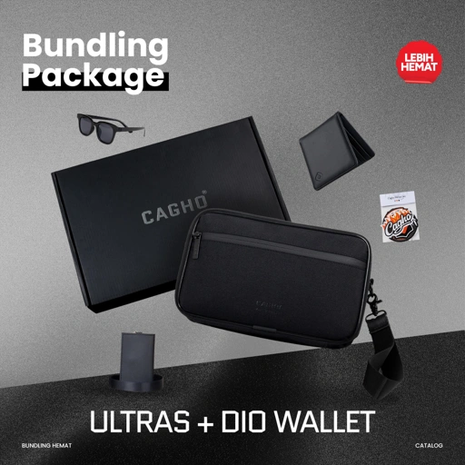 CAGHO | Bundling Gift Set | Ultras Handbag X Dompet Dio | Tas Selempang Pria Wanita Kado Cowok