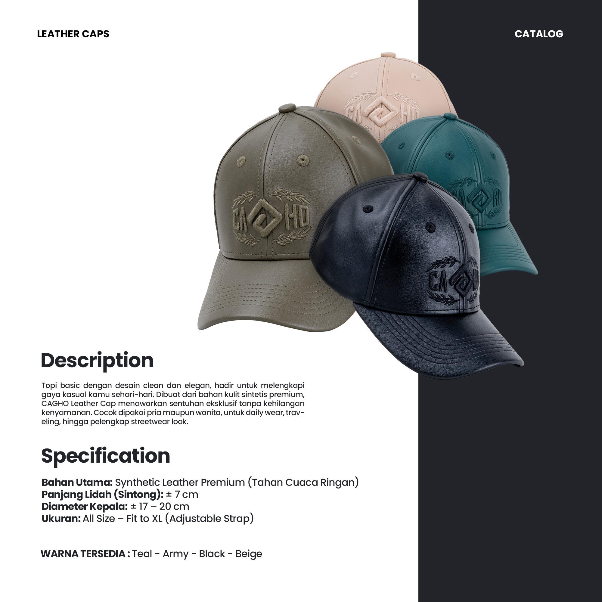 CAGHO I Topi Basic Leather Caps