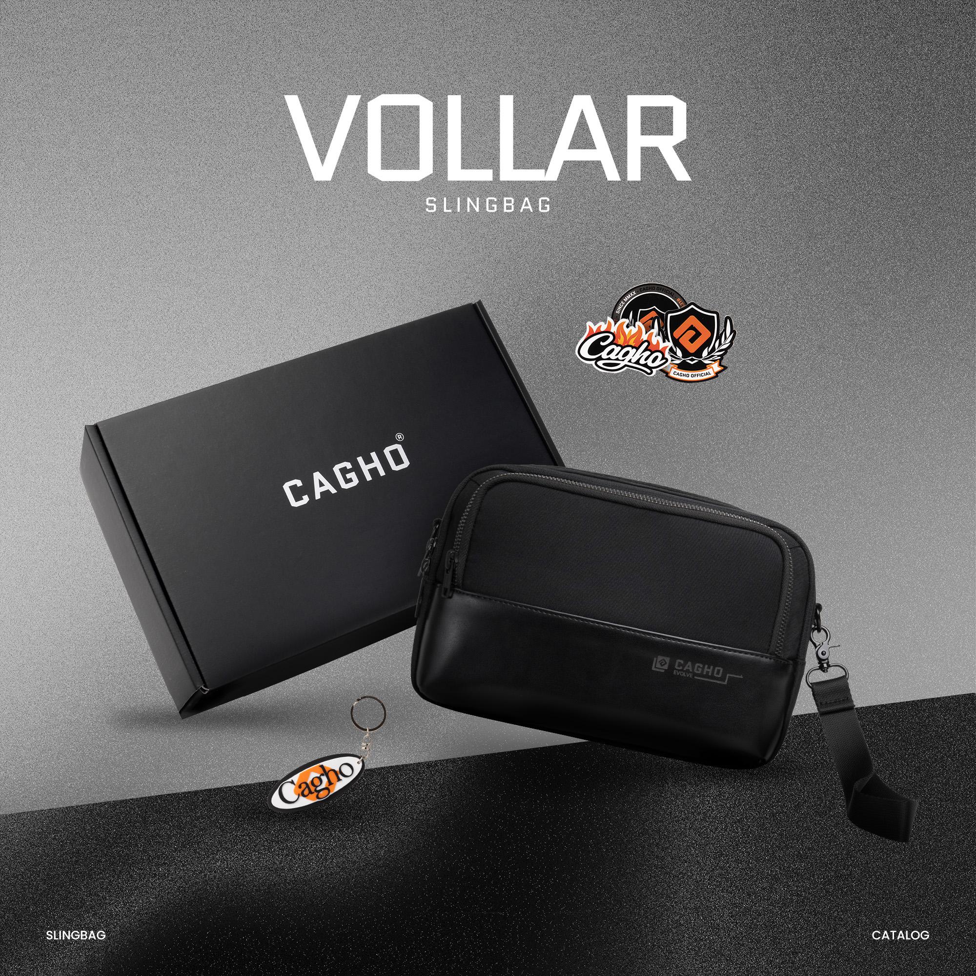 CAGHO | VOLLAR Slingbag I Handbag I Clutch I Tas Selempang Pria Wanita I Tahan Air Tahan Bara Api