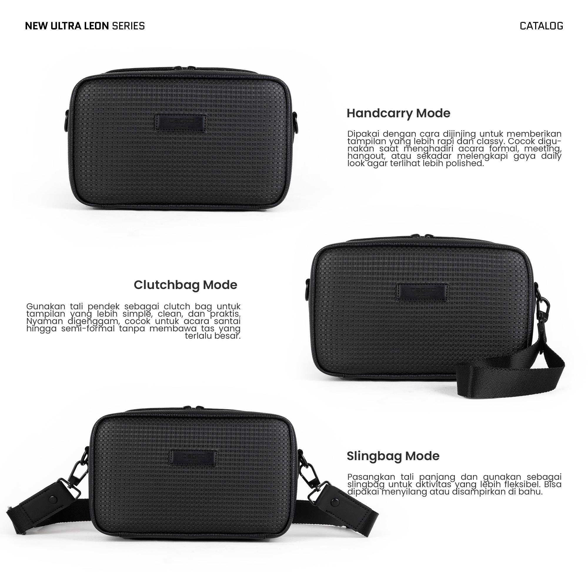 CAGHO New Ultra Leon Series Tas Selempang Pria Waterproof Handbag Clutch Slingbag Anti Air Tahan Bara Api