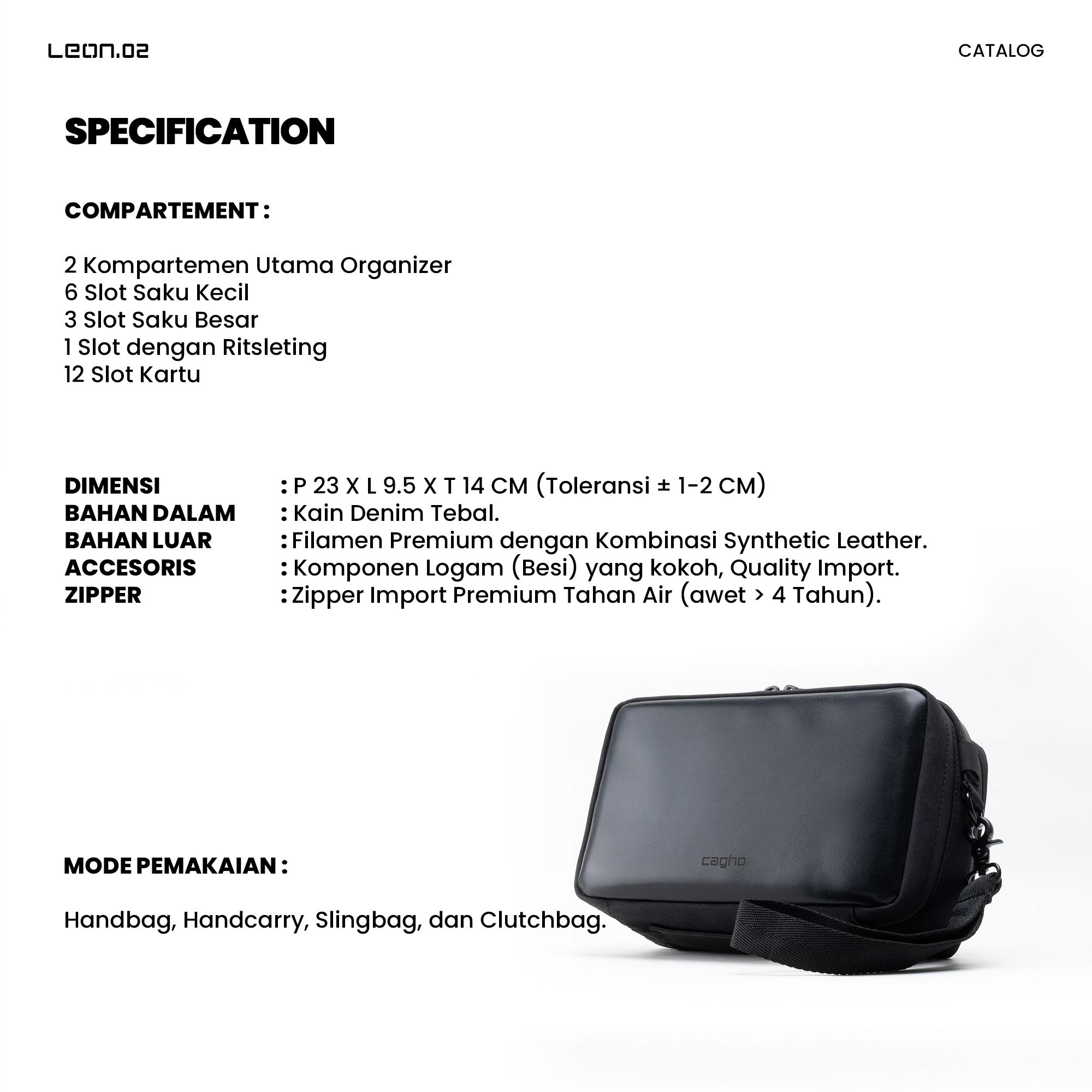 CAGHO | Bundling | Handbag Ultra Leon X Dompet Dio