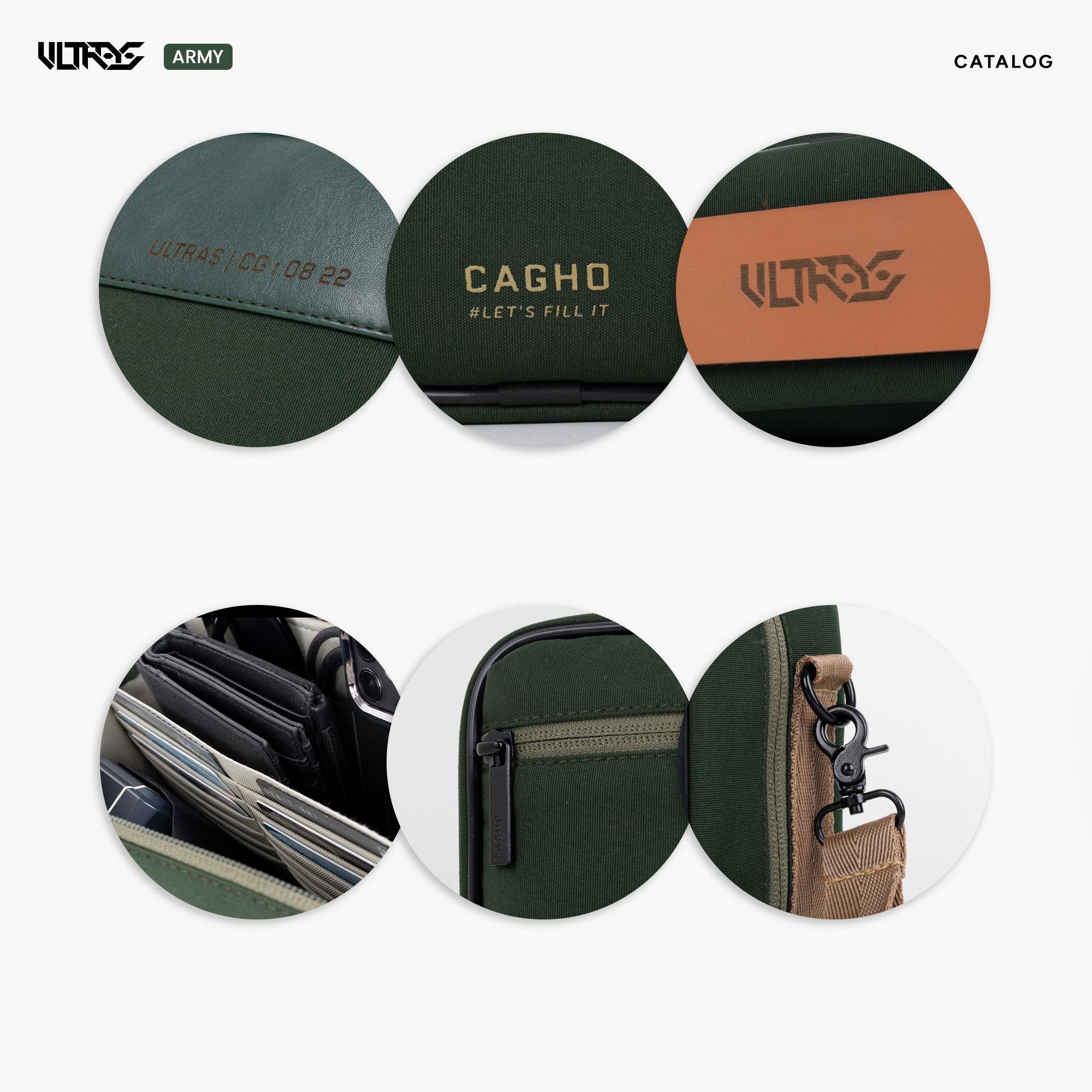 CAGHO l ULTRAS ARMY Color Series I Handbag I Slingbag I Clutch Bag I Anti Air I Anti Bara