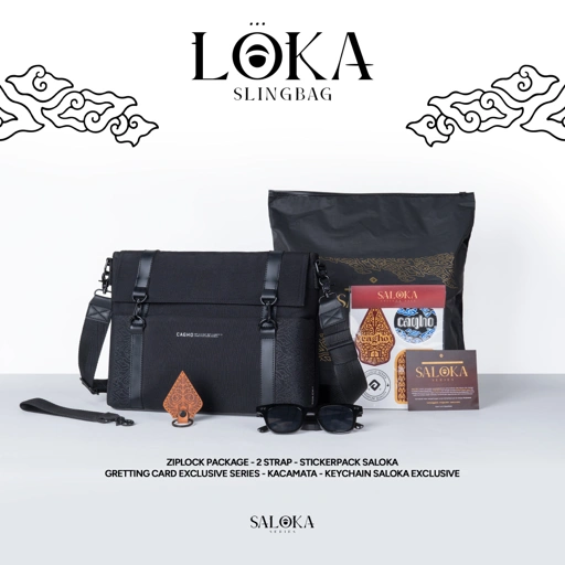Image of CAGHO EXCLUSIVE I Loka Slingbag I Saloka Series I Limited Edition I Slingbag Pria Wanita I Tahan Air Tahan Bara Api
