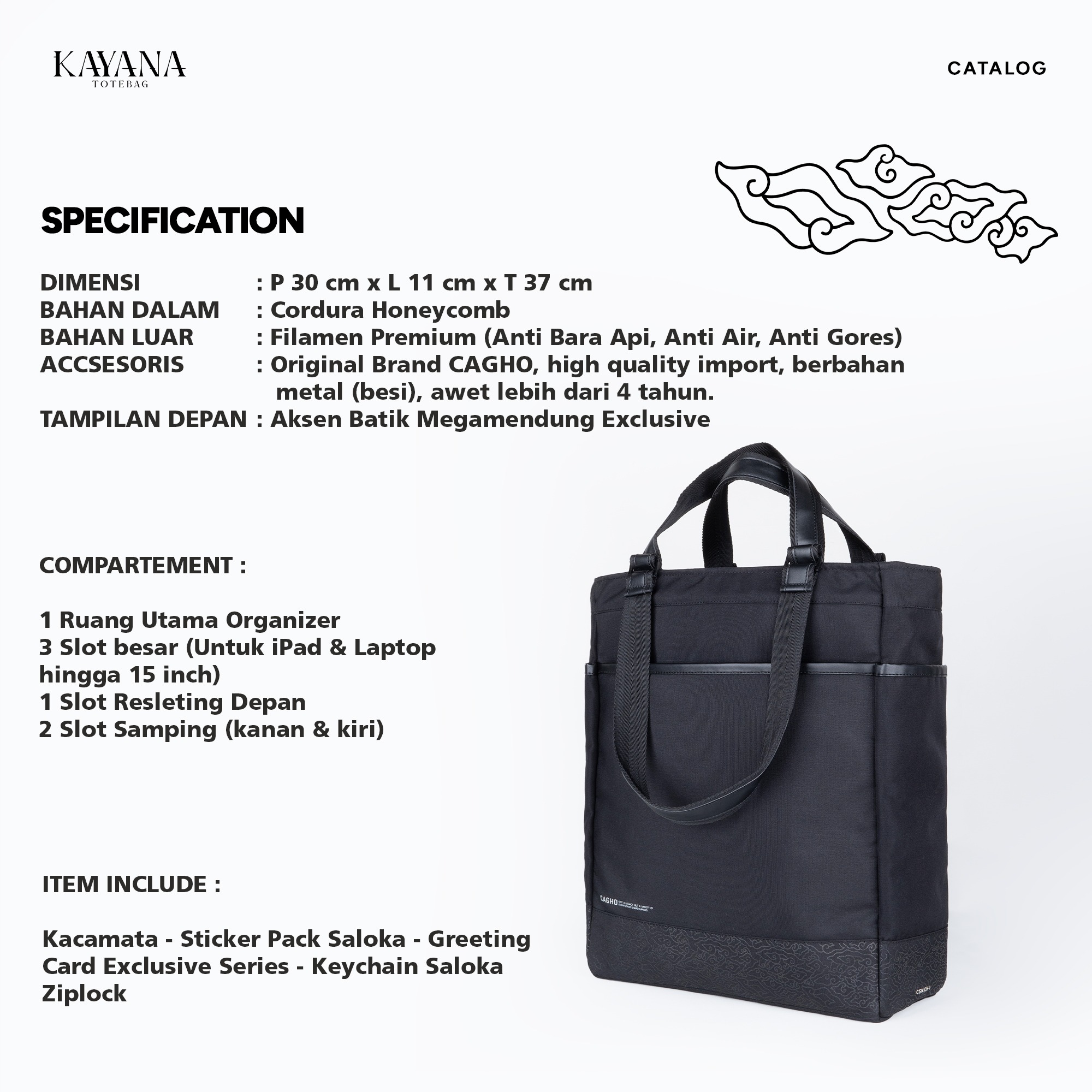 CAGHO EXCLUSIVE | Kayana Totebag | Saloka Series Limited Edition