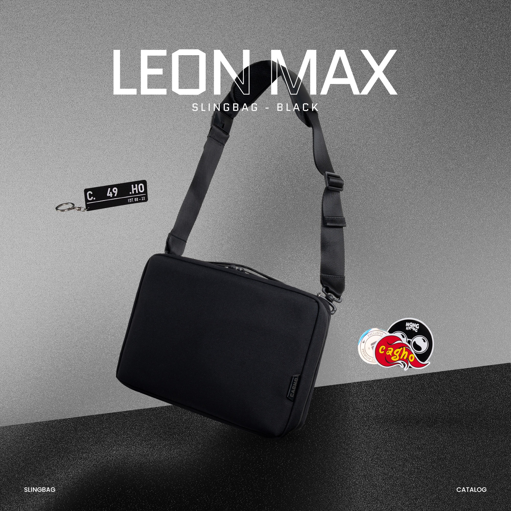 LEON MAX Slingbag Messenger - Black