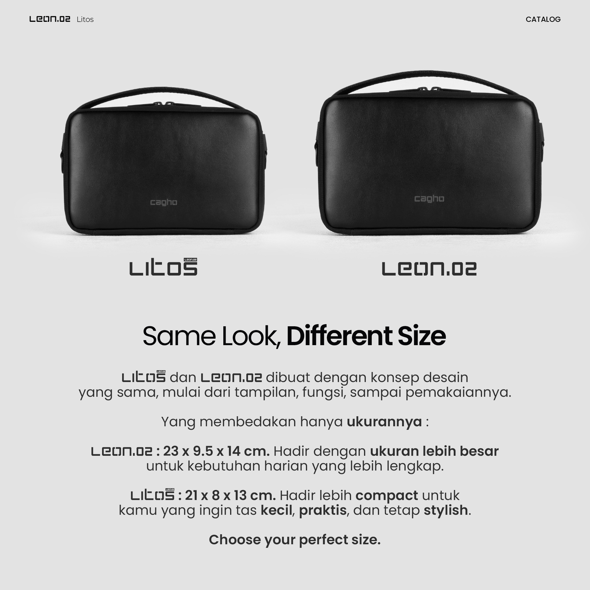 CAGHO I Litos Handbag I Slingbag I Clutch I Tas Selempang Eksklusif I Tahan Air Tahan Bara Api