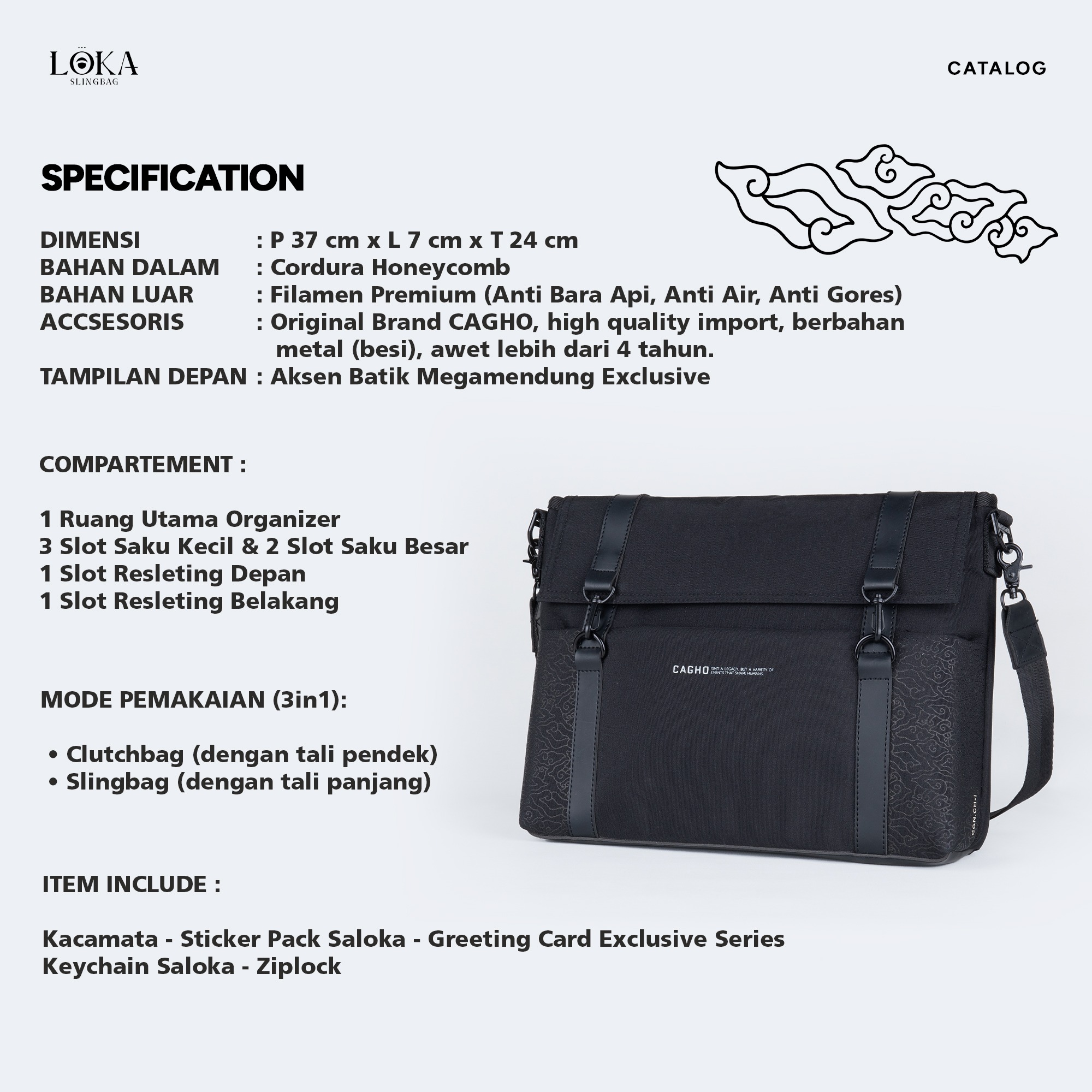 CAGHO EXCLUSIVE I Loka Slingbag I Saloka Series I Limited Edition