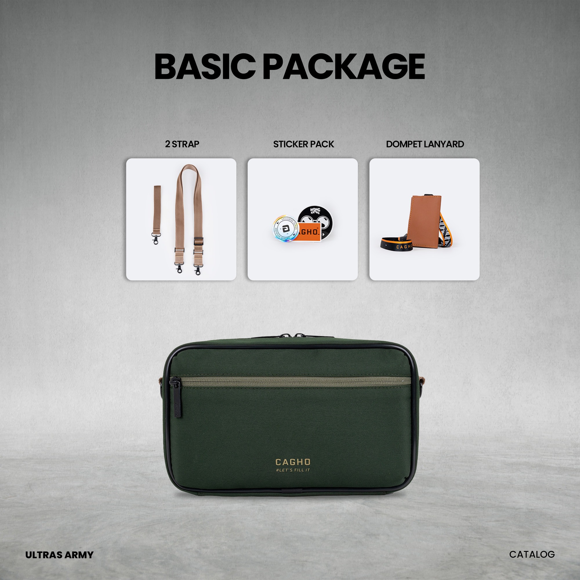 CAGHO l ULTRAS ARMY Color Series I Handbag I Slingbag I Clutch Bag I Anti Air I Anti Bara