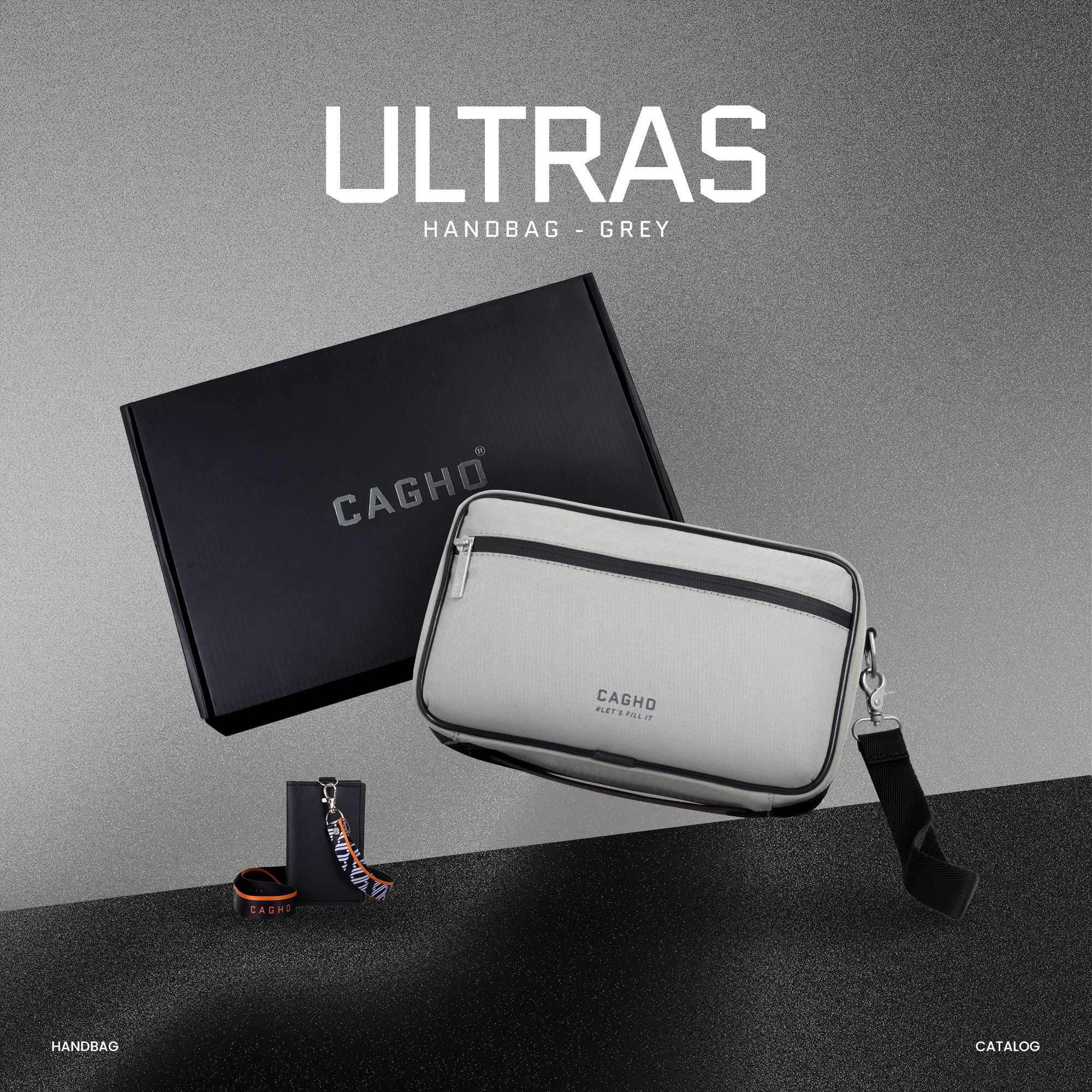 CAGHO l ULTRAS GREY Color Series I Handbag I Slingbag I Clutch Bag I Anti Air I Anti Bara