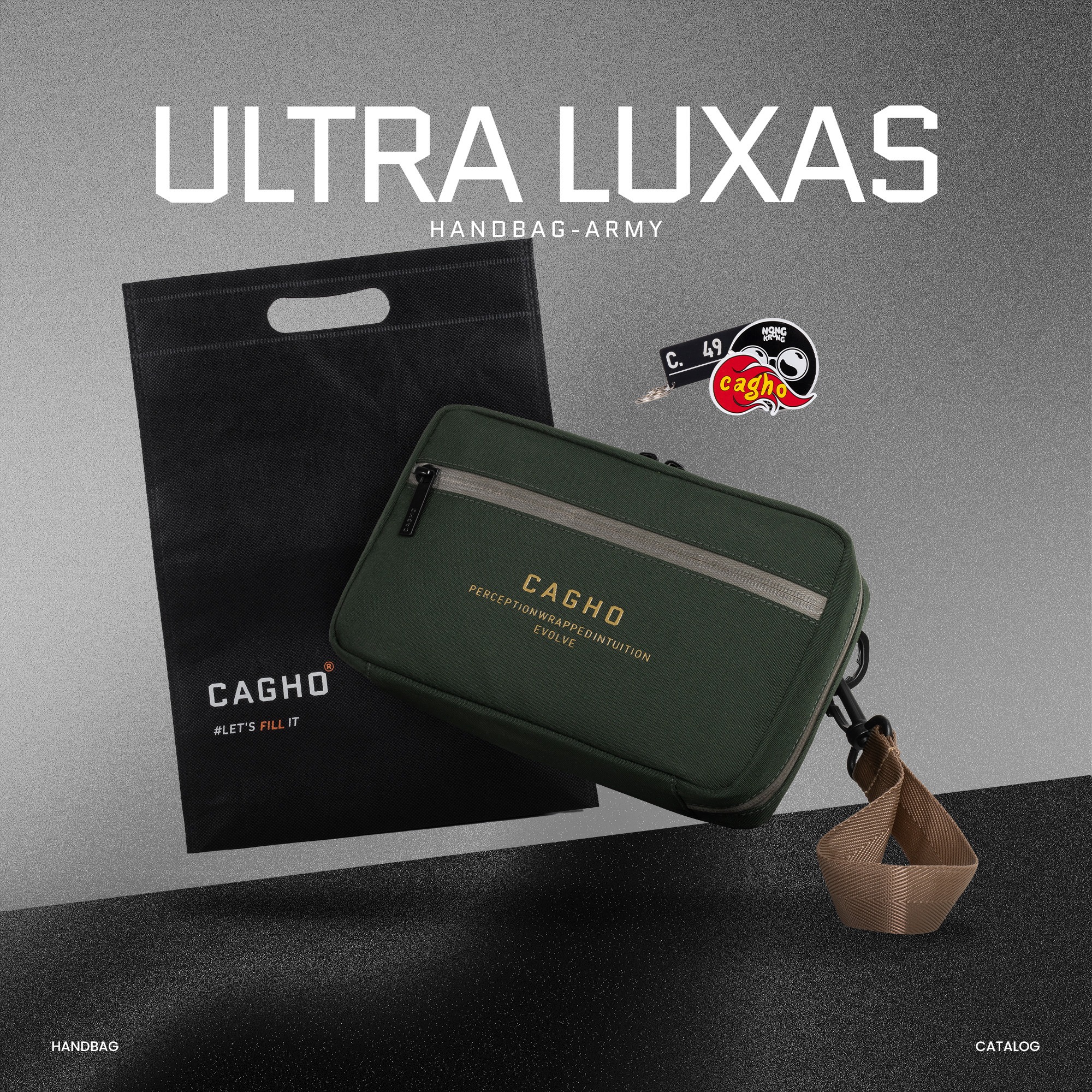 ULTRA LUXAS Handbag - Army