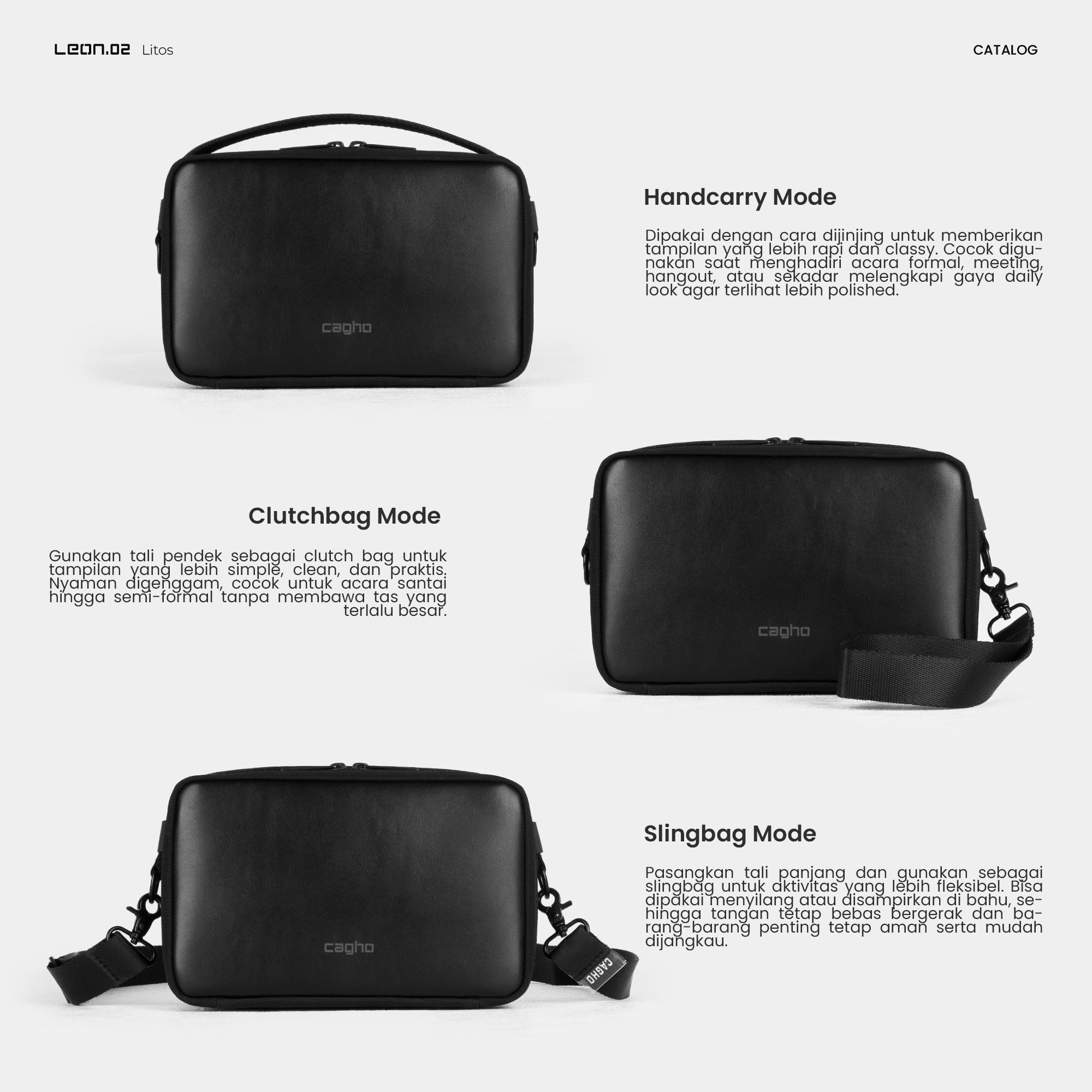 CAGHO I Litos Handbag I Slingbag I Clutch I Tas Selempang Eksklusif I Tahan Air Tahan Bara Api