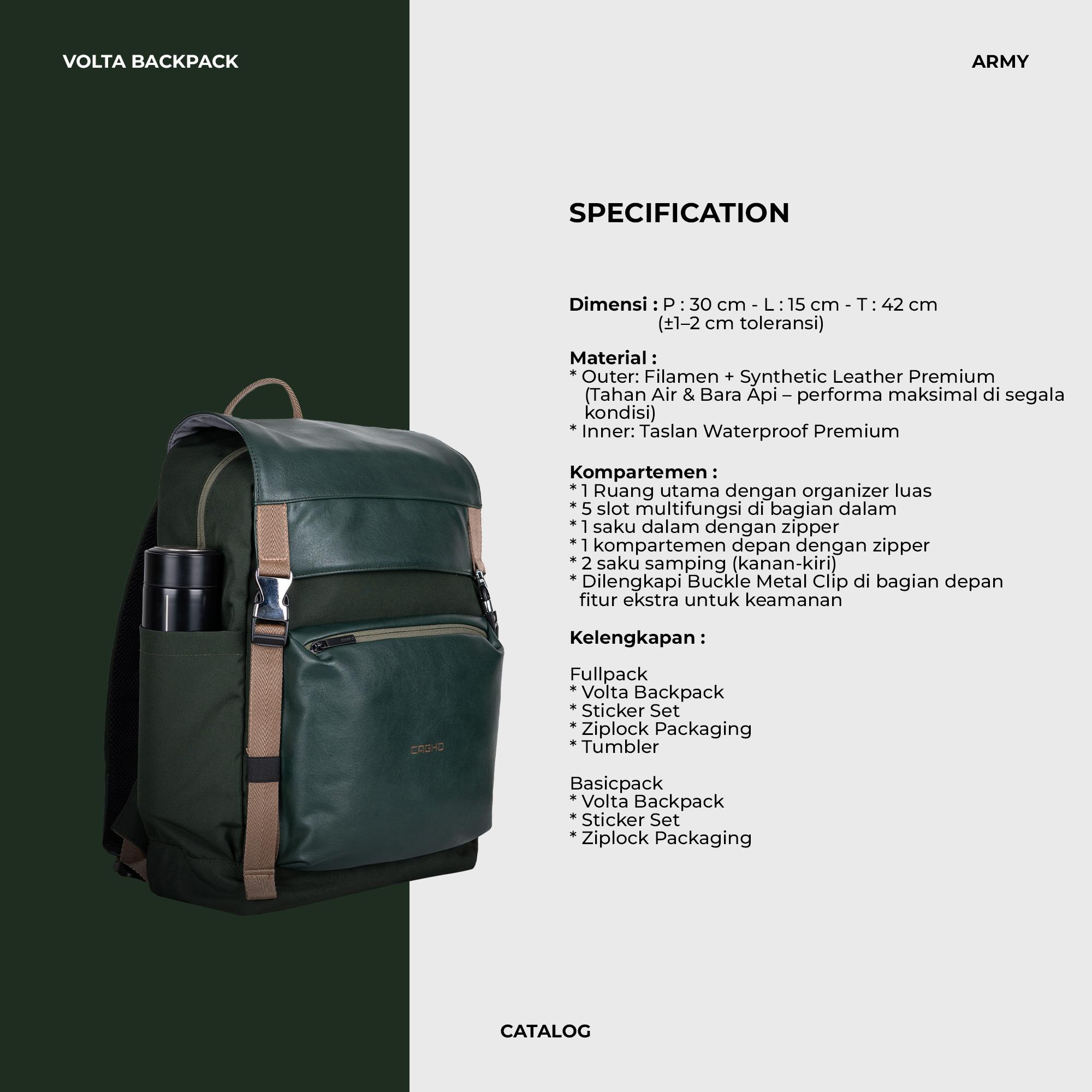 CAGHO I Volta Army Backpack