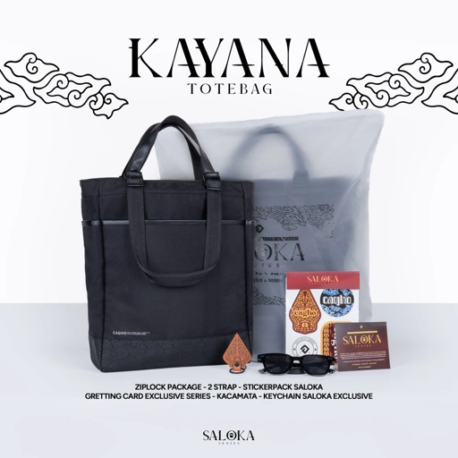 Image of CAGHO EXCLUSIVE | Kayana Totebag |  Saloka Series Limited Edition | Totebag Pria & Wanita | Tahan Air & Bara Api