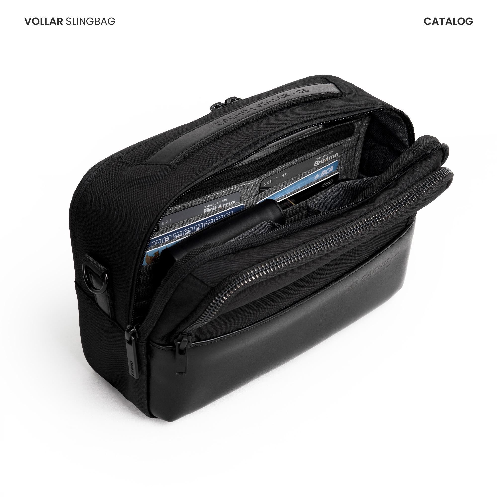CAGHO | VOLLAR Slingbag I Handbag I Clutch I Tas Selempang Pria Wanita I Tahan Air Tahan Bara Api