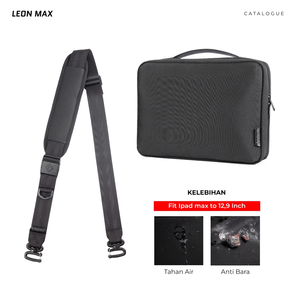 LEON MAX Slingbag Messenger - Black