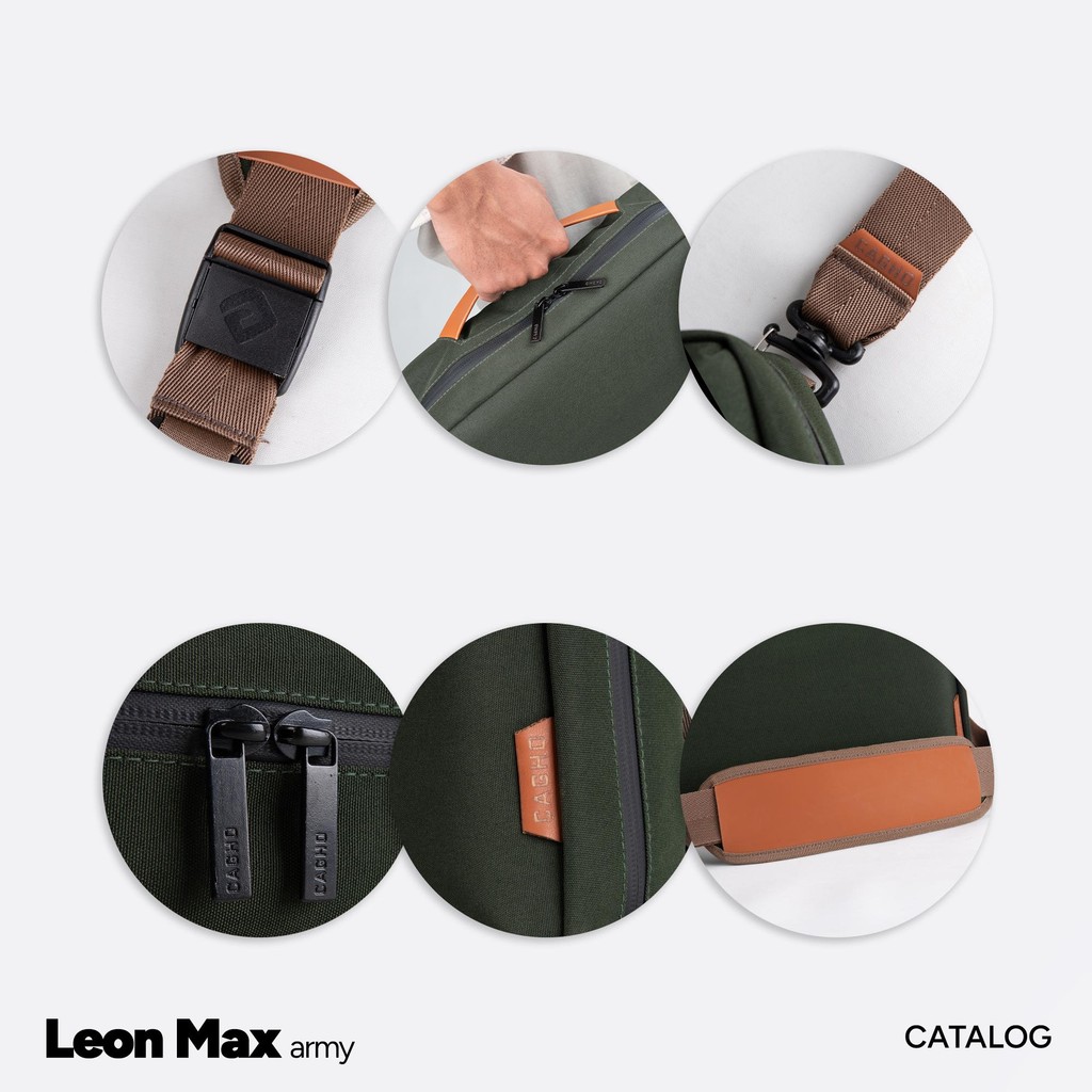 LEON MAX Slingbag Messenger - Army