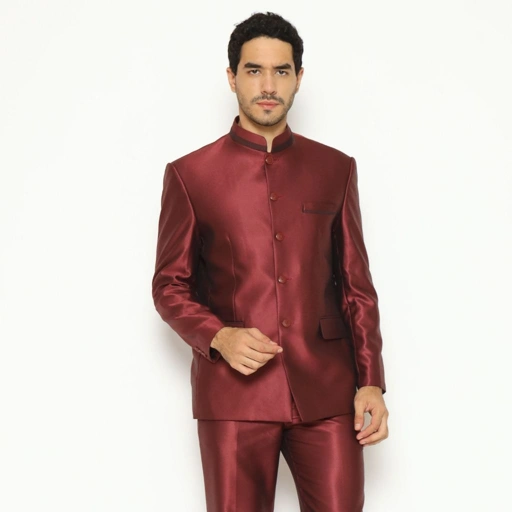 Image of YUNG Setelan Beskap List Pengantin Semi Wool Import Jas Shanghai