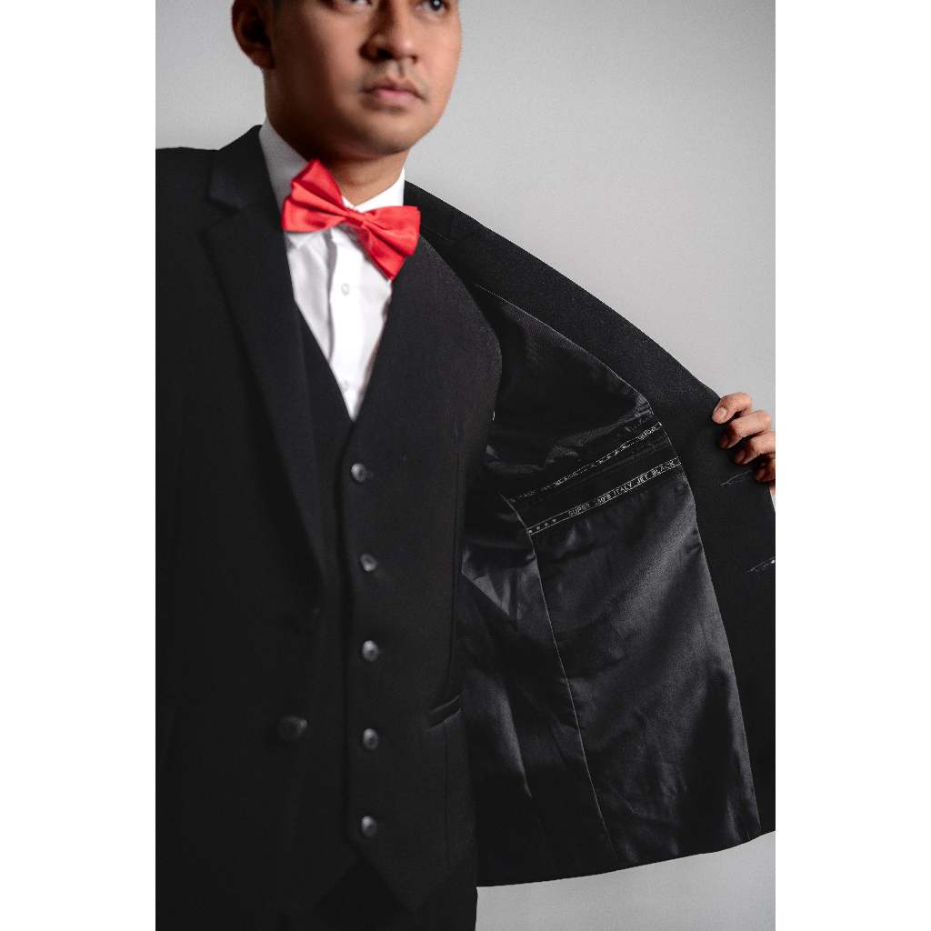 Full Set Jas Pria Semiwool Stretch Doff (Jas + Celana + Rompi + Dasi + Cover) - YUNG