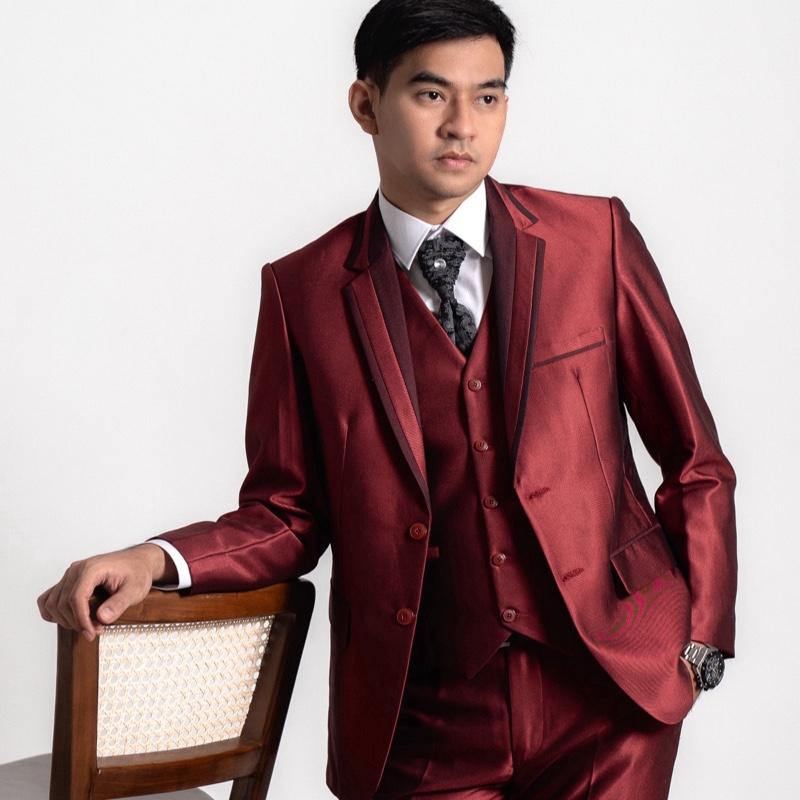 Atasan Jas Pengantin Pria Semi Wool Glossy Jas Wedding Jas Nikah (Only Jas) - YUNG