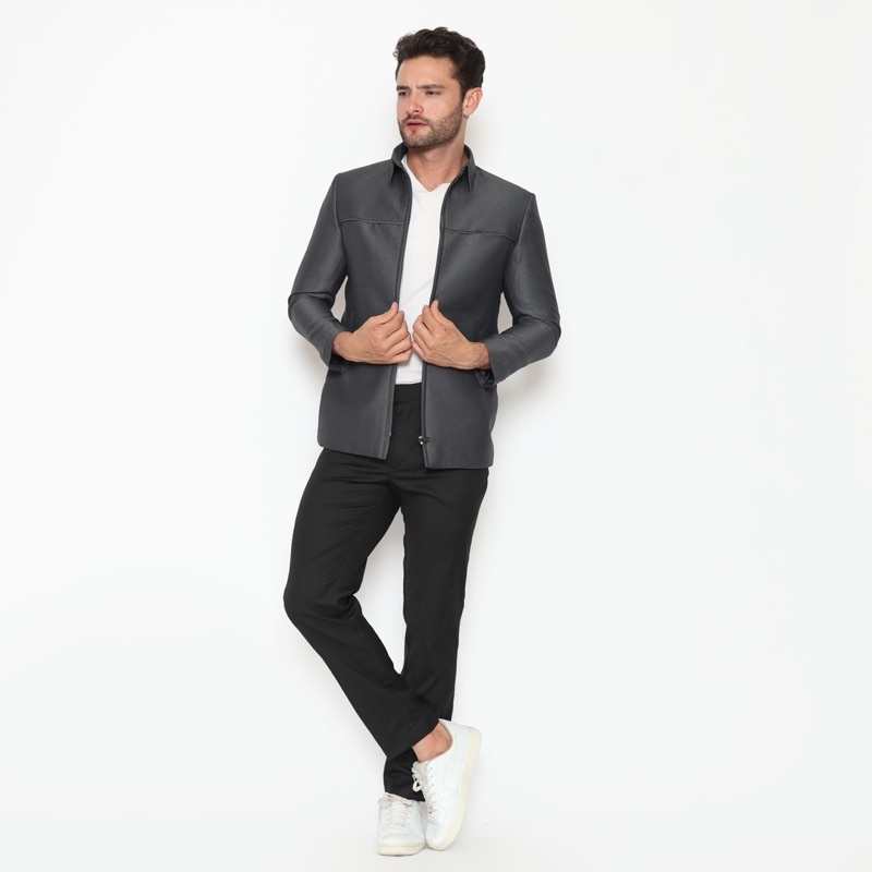 Jasket Jaket Jas Pria Formal Semi Wool - YUNG