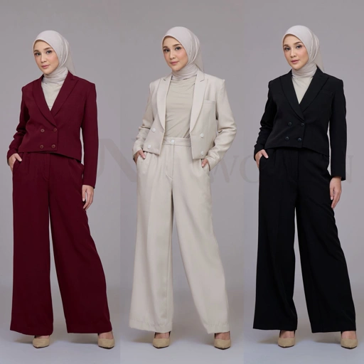 Image of LEIA BLAZER - Blazer One Set - Setelan Blazer Celana Kulot Wanita Formal Casual - Women Suit Culotte