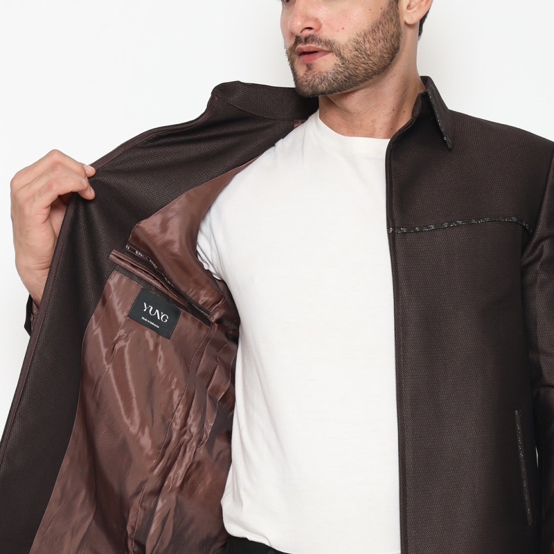 Jasket Jaket Jas Pria Formal Semi Wool - YUNG