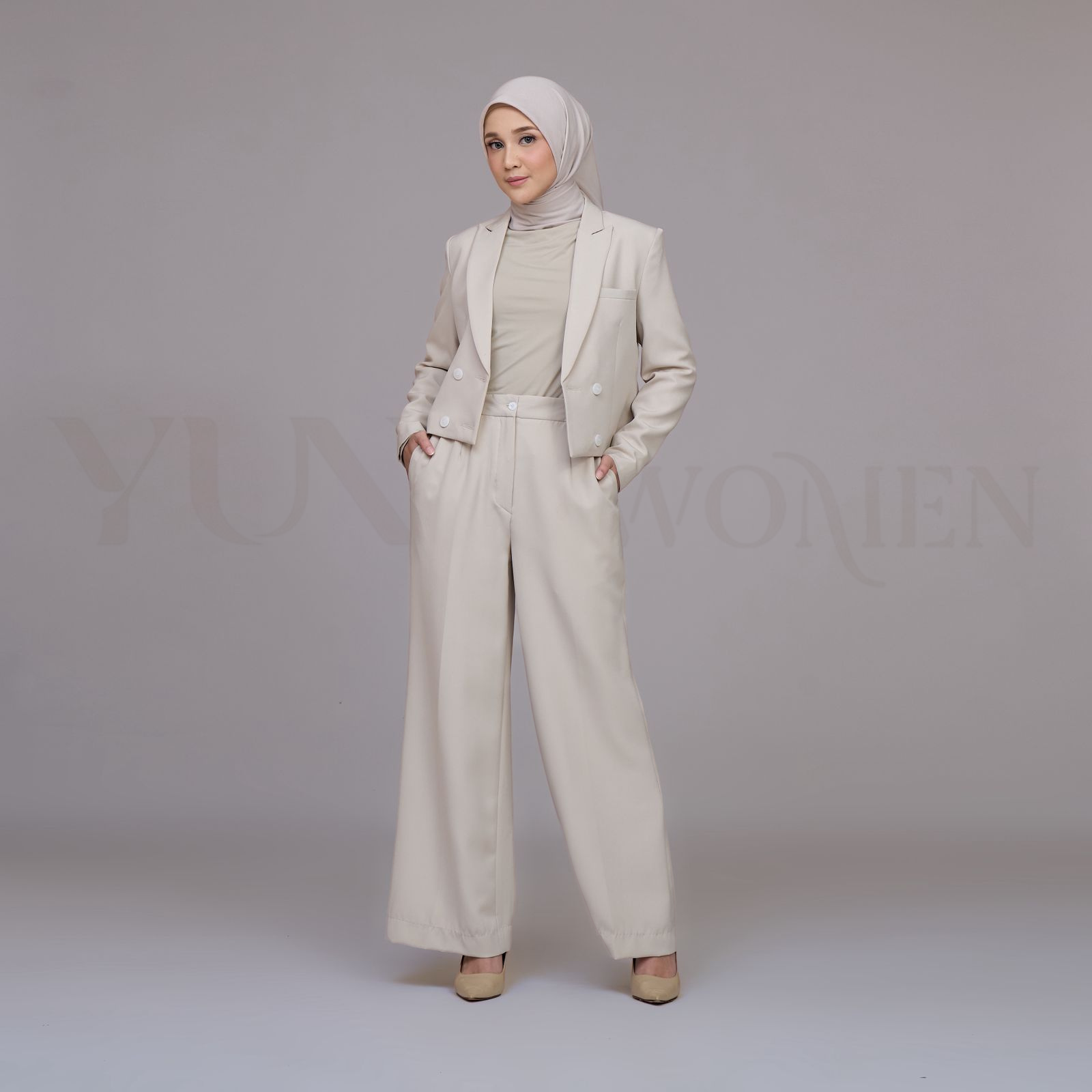 LEIA BLAZER - Blazer One Set - Setelan Blazer Celana Kulot Wanita Formal Casual - Women Suit Culotte