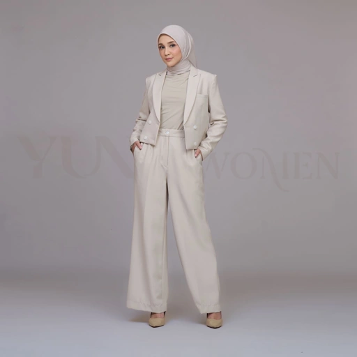 Image of LEIA BLAZER - Blazer One Set - Setelan Blazer Celana Kulot Wanita Formal Casual - Women Suit Culotte