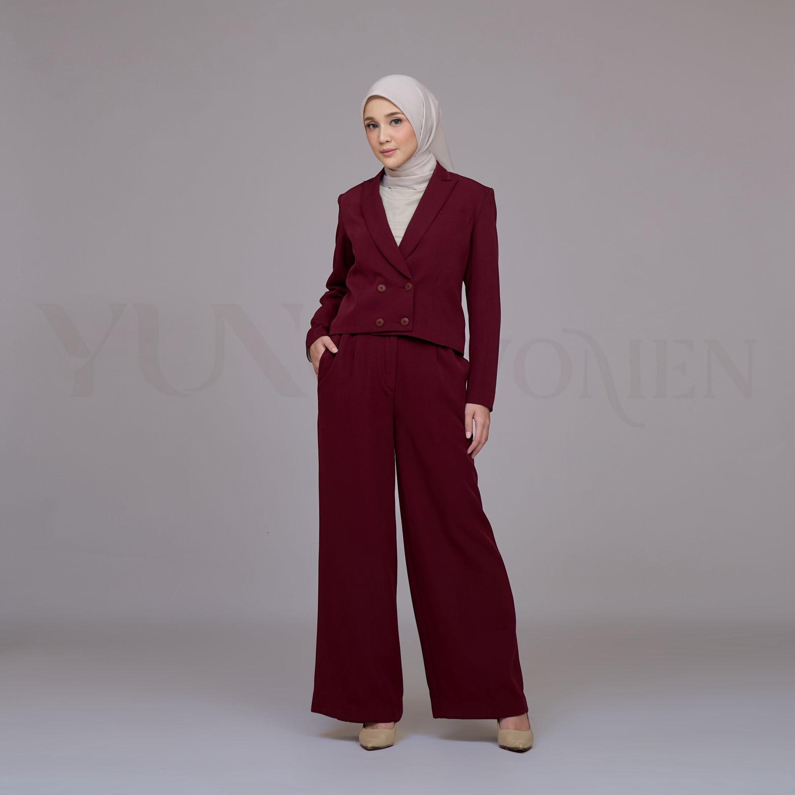 LEIA BLAZER - Blazer One Set - Setelan Blazer Celana Kulot Wanita Formal Casual - Women Suit Culotte