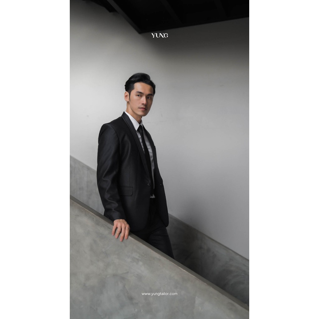 Atasan Jas Tuxedo Semi Wool Glossy Jas Wedding Jas Nikah (Only Jas) - YUNG