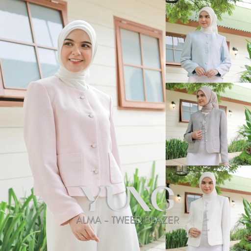 Image of ALMA BLAZER - Blazer Wanita - Tweed Blazer - Atasan Wanita Formal Casual - Women Suit