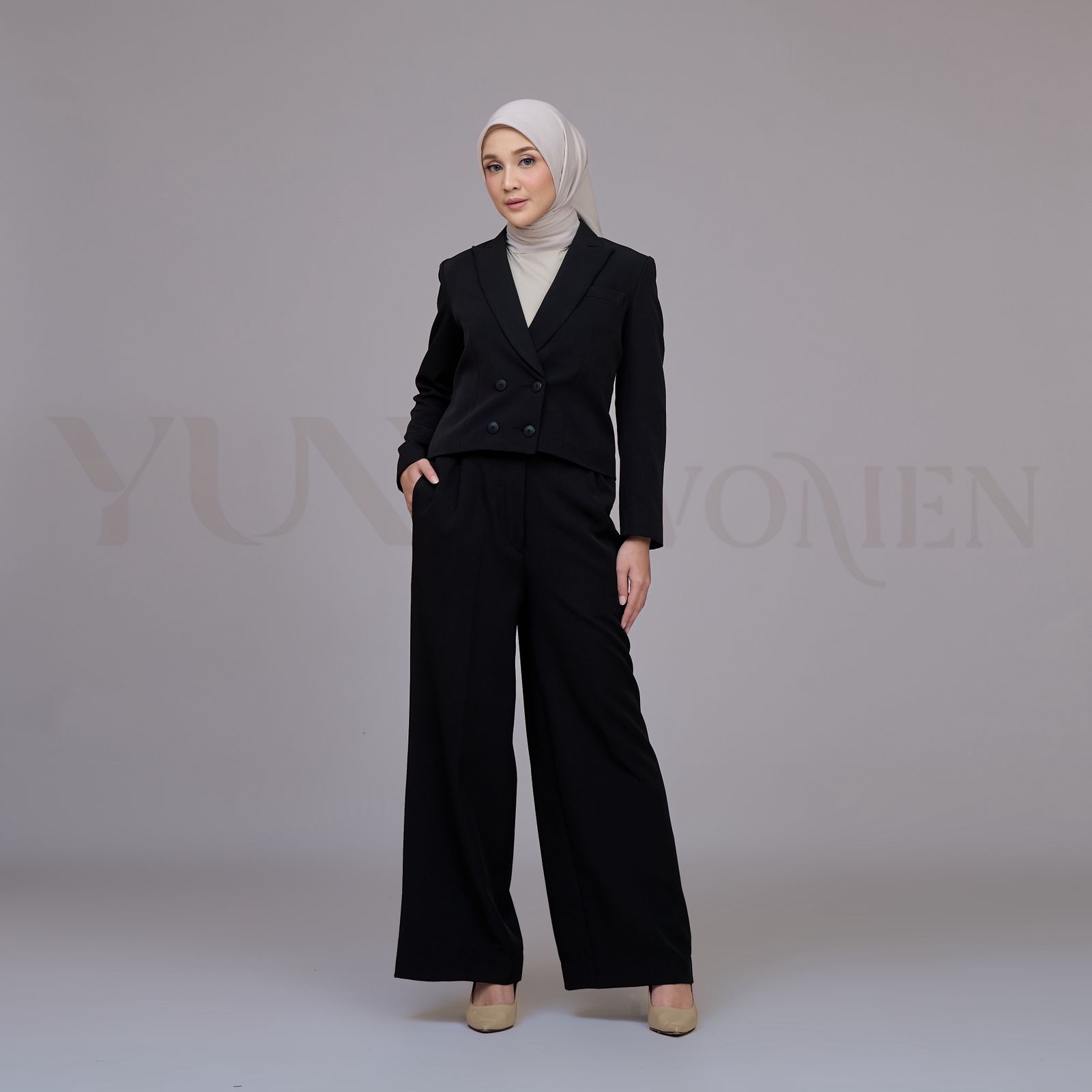LEIA BLAZER - Blazer One Set - Setelan Blazer Celana Kulot Wanita Formal Casual - Women Suit Culotte