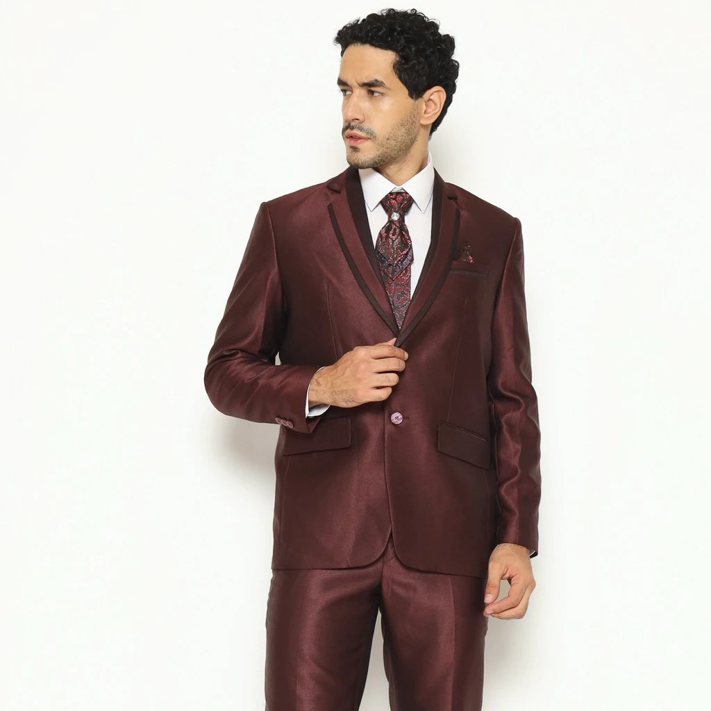 YUNG Jas Pria BIG SIZE Semi Wool Glossy – Setelan Jas Wedding & Formal