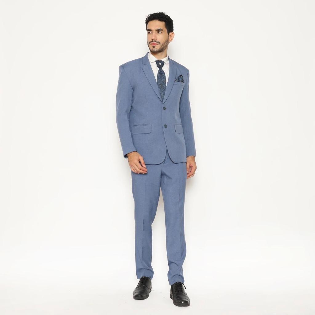 YUNG Jas Pria BIG SIZE Setelan Jas Semi Wool Doff - Jas Pengantin Formal Slimfit