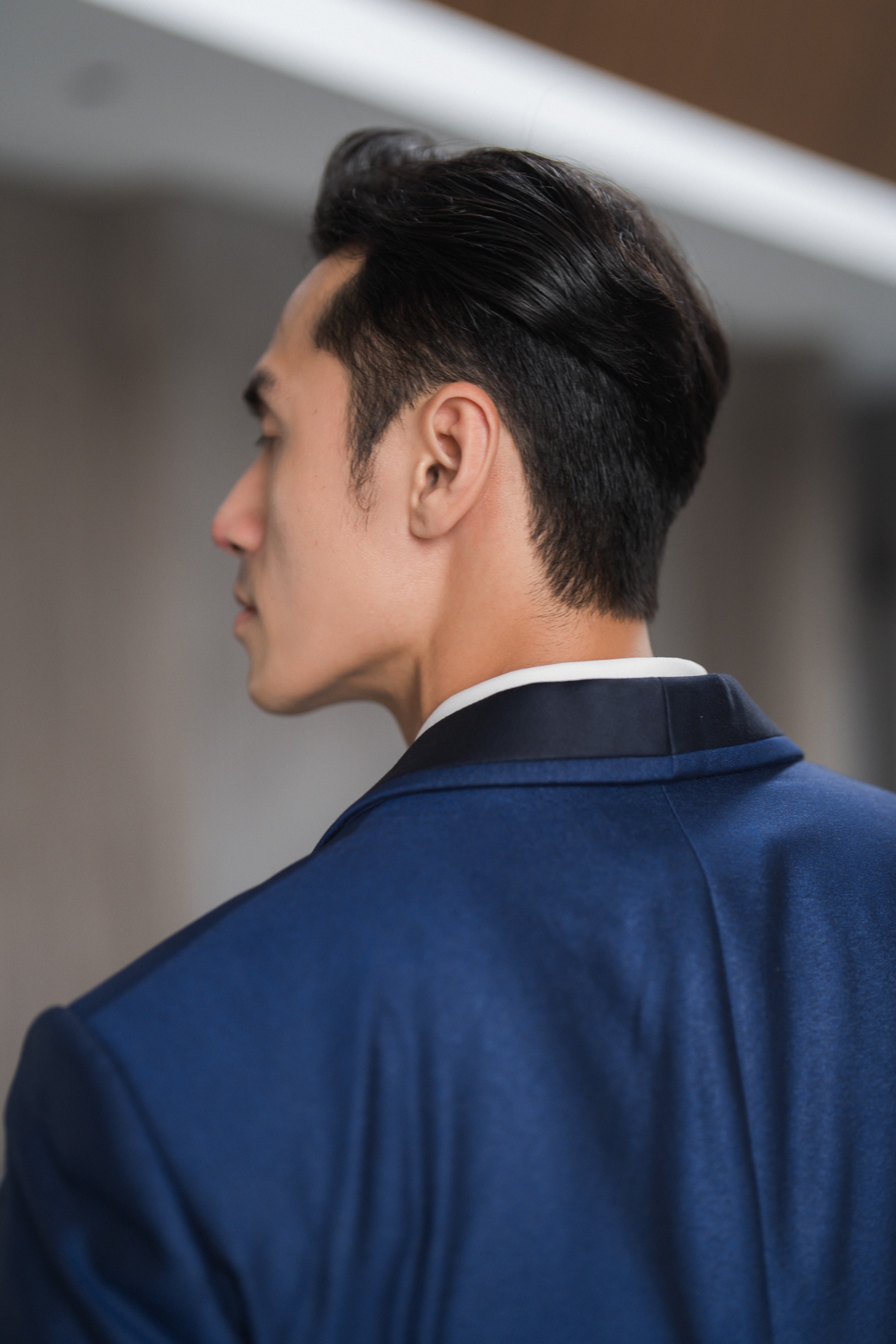 YUNG TAILOR - Jas Pria Pengantin Formal Setelan Tuxedo Semi Wool Glossy