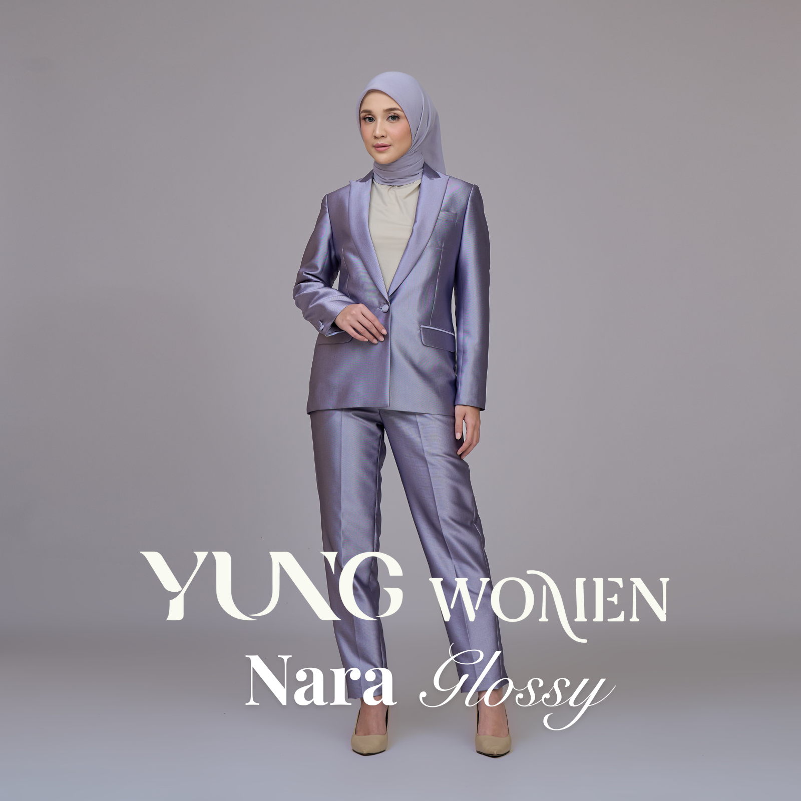 NARA GLOSSY ONE SET - Blazer One Set - Setelan Blazer Wanita Formal Casual - Women Suit