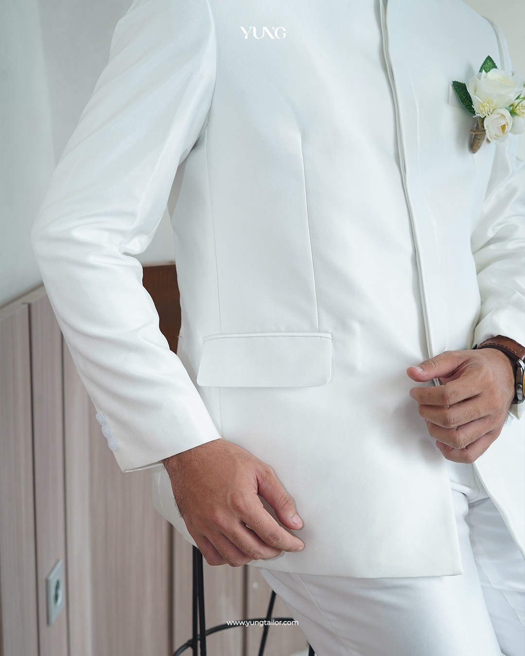 Beskap Pria Pengantin Shanghai Semi Wool - YUNG