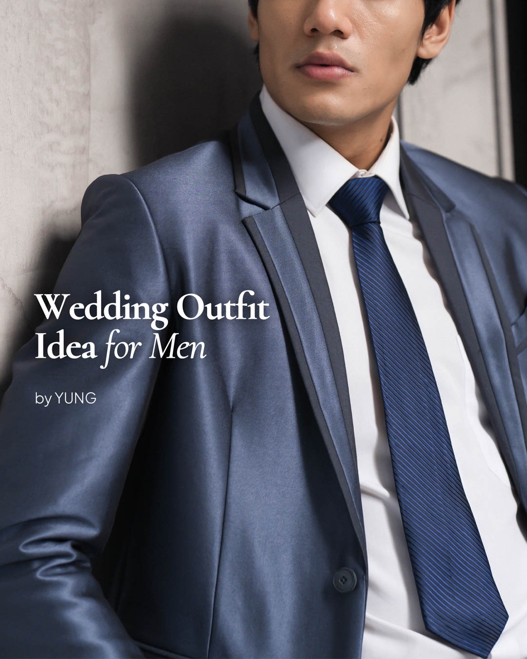 Setelan Jas Pria Pengantin Formal Semi Wool Glossy - YUNG