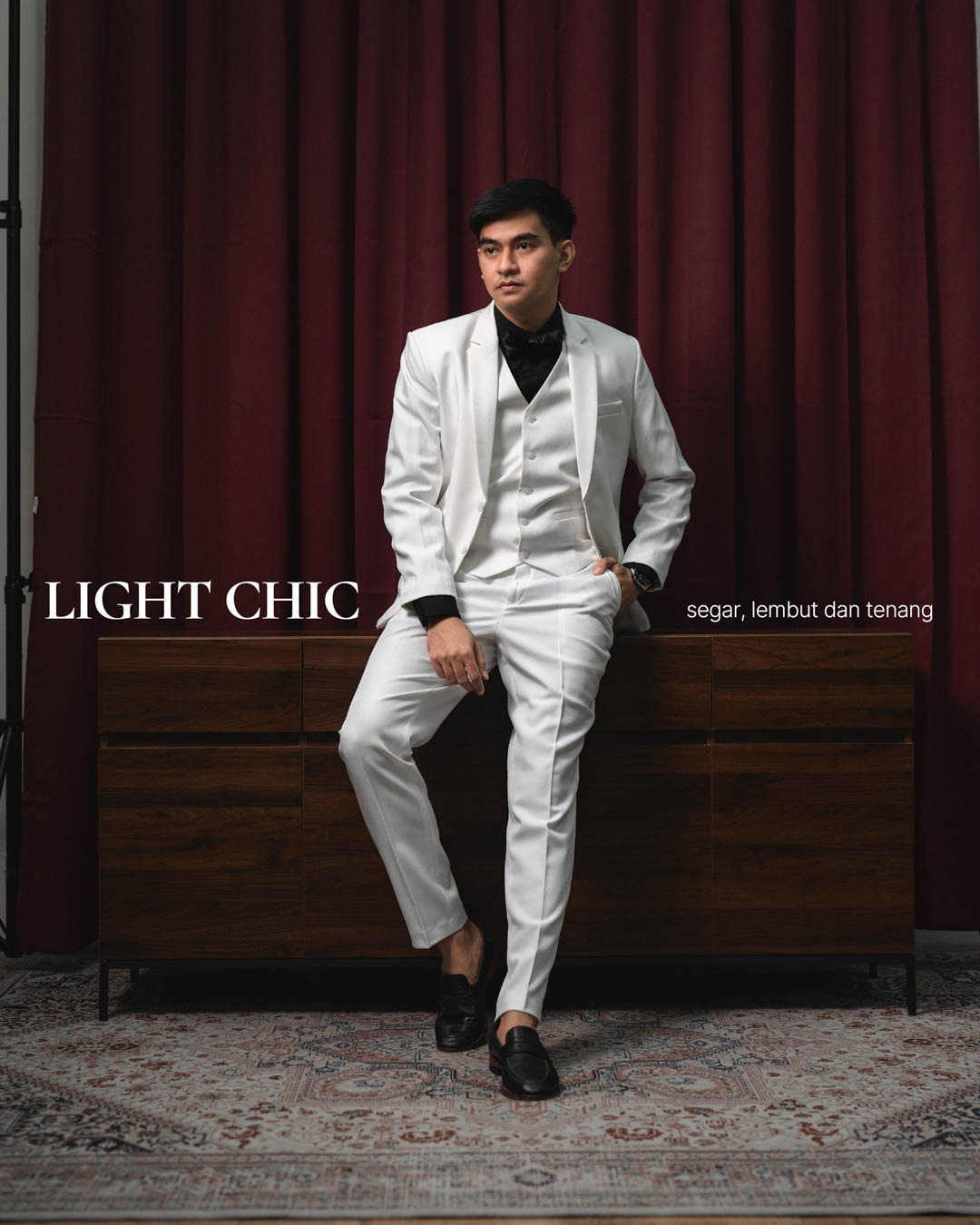 YUNG TAILOR - Jas Pria Pengantin Formal Setelan Semi Wool Doff Blazer