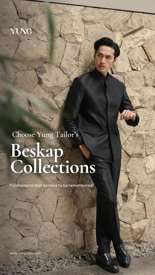 Image of Beskap Pria Pengantin Shanghai Semi Wool - YUNG